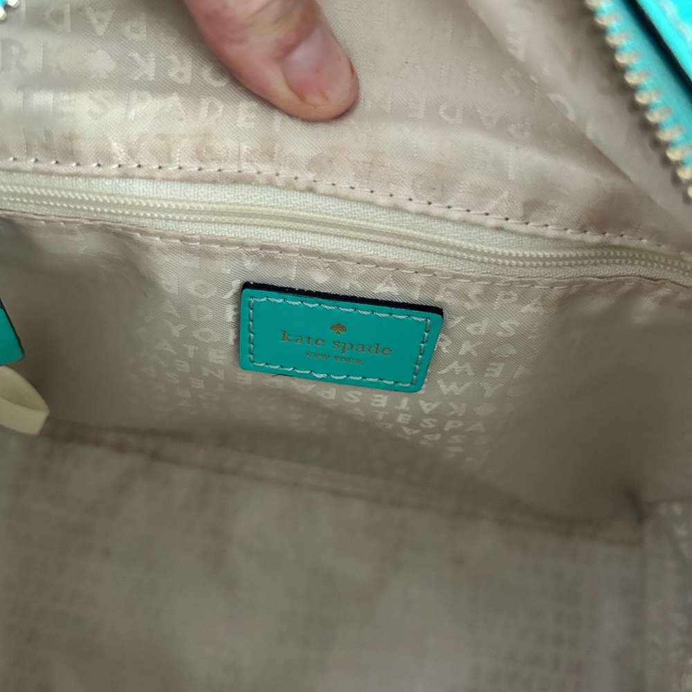 Kate Spade Turquoise Satchel with Gold Accents - Picture 5 of 9